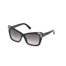 Swarovski Sunglasses SK0103 56 01B Women Sunglass Gradient Smoke Lens Color (56)