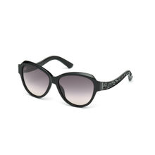 Swarovski Sunglasses SK0111 57 01B Women Sunglass Gradient Smoke Lens Color (57)