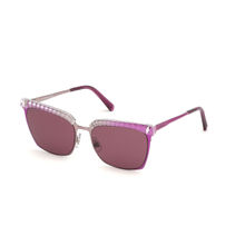 Swarovski Sunglasses SK0196 55 83S Women Sunglass Bordeaux Lens Color (55)