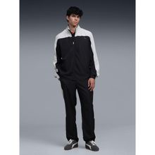 Puma Black Colorblock Regular Fit Jacket and Trackpant