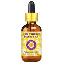 Deve Herbes Pure Patchouli Essential Oil (Pogostemon cablin) Steam Distilled for Acne & Smooth Skin