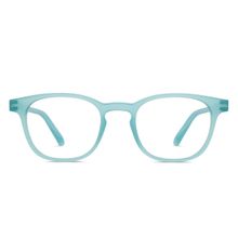 Lenskart Hustlr Blue Block Phone Computer Glasses Turquoise Full Rim Wayfarer Size-50