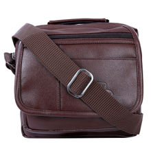Leather World PU Leather Sling Cross Body Travel Bag for Men and Women