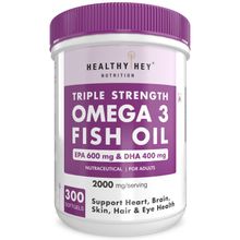 HealthyHey Sports Fish Oil Omega 3 - Softgel Capsules