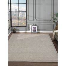 OBSESSIONS Solid Polyester Carpet, Beige (4x6 feet)