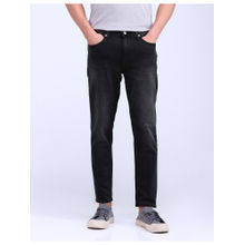 Flying Machine Black Mankle Relax Tapered Fit Stone Wash Jeans