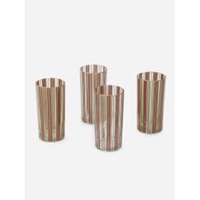 Ritu Kumar Beige Kashmiri Booti Glass (Set Of 4)