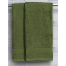 Maspar Cotton Solid Hand Towel Green (Pack Of 2)