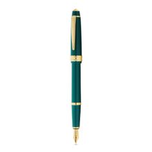 Bailey Light Polished Green Resin and Gold Tone Medium Nib Fountain Pen