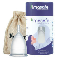 Imasafe 100% Medical Grade Silicone Menstrual Cup Ultra Soft Transparent-Large