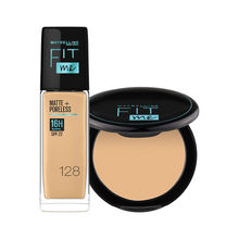 Maybelline New York Seamless Coverage Look - Fit Me Control Compact + Porless Liquid Foundation