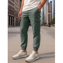 Bewakoof Men's Grey Oversized Cargo Jogger Pants