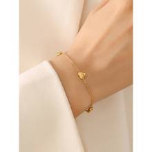 Designs & You Gold Plated Stainless Steel Anti Tarnish Heart Themed Bracelet