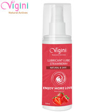 Vigini Intimate Strawberry Lubricant Personal Lube Water Based Gel for Long Lasting & Non Sticky