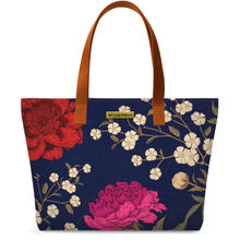 DailyObjects Midnight Chrysanthemums Fatty Tote Bag
