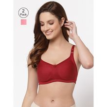 Floret Women Non Padded & Non-Wired Full Coverage T-Shirt Bra (Pack of 2)