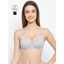 Floret Women Padded & Non-Wired Full Coverage T-Shirt Bra (Pack of 2)