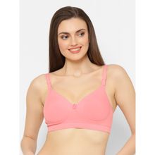 Floret Women Padded & Non-Wired Full Coverage Pink T-Shirt Bra