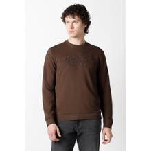 Van Heusen Brown Embroidered Regular Fit Sweatshirt