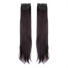 Stasia Street 24 Clip-In Straight Korean Fibre Side Patches Length & Volume Reusable DarkBrown