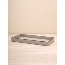 Pure Home + Living Beige Faux Leather Bathroom Tray