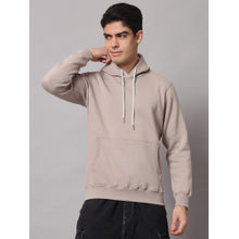 Obaan Mens Beige Solid Hoodie