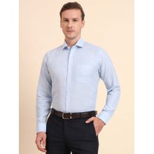 JadeBlue Sky Blue Linen Formal Shirt