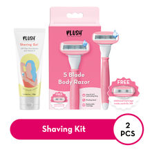 Plush Shaving Kit - Body Razor & Natural Shaving Gel