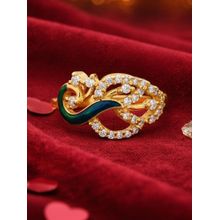 Estele Gold Ratnika Morbagh Minimal Peacock Ring