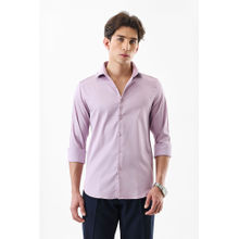 Snitch Lilac Solid Full Sleeves Slim Formal Shirt for Men-Lavender