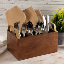 Metalsmith Elegant Wooden Cutlery Holder-Medium