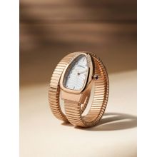 French Connection Women Surpent Oval Silver Dial Analog Watch - FCN0189SRGM (M)