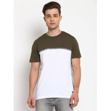 Lee White Colorblock Regular Fit Tshirt