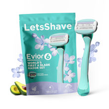 LetsShave Evior 6 Razor, World's First 6-Blade Razor For Women