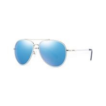 PARIM Polarized Unisex Aviator Sunglasses Silver Frame Blue Lenses SKU 11005 W1