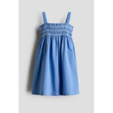 H&M Girls Blue Smocked Strappy Dress