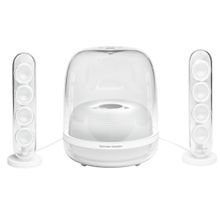 JBL SoundSticks 4, 140 Watt, 2.1 Channel Wireless Bluetooth Satellite Speaker (White)