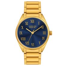Carlos Philip Men Roman Classic Navy Blue Dial Analog Watch with Roman Numeral (M)