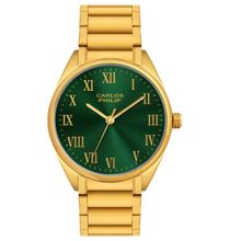 Carlos Philip Men Roman Classic Green Dial Analog Watch with Roman Numeral (M)