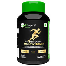 Fitspire Fit Gold Men Multivitamin Tablets - Immunity, Energy with Calcium- 60 Tablets
