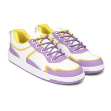 ZAYDN Ivy Lavender Yellow Womens Casual Sneakers