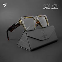 Voyage Exclusive Transparent Green Polarized Wayfarer Sunglasses for Men & Women - 58972PMG4754