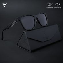 Voyage Polarized Black Wayfarer Sunglasses for Men & Women - TR3387PMG4579
