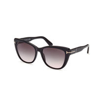 Tom Ford FT09375701B Nora Cat Eye Sunglasses for Women Grey (57)