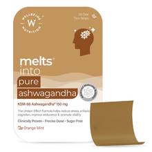 Wellbeing Nutrition Melts Pure Ashwagandha KSM-66, Stress & Anxiety Relief, Orange Flavour