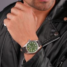Swiss Military Hanowa Round Olive Dial Quartz Watch For Men -SMWGA2100404 (M)