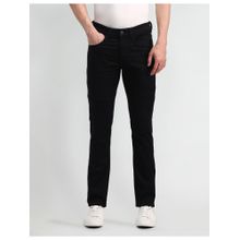 U.S. Polo Assn. Denim Co. Men Black Cotton Solid Skinny Fit Jeans