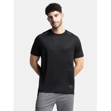 Jockey MV16 Men Lightweight Microfiber Solid Active Wear T-Shirt - Black