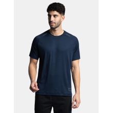 Jockey MV16 Men Lightweight Microfiber Solid Round Neck T-Shirt - Navy