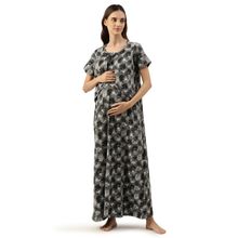 Nejo Feeding - Nursing Maternity Full Length Night Dress - Grey
